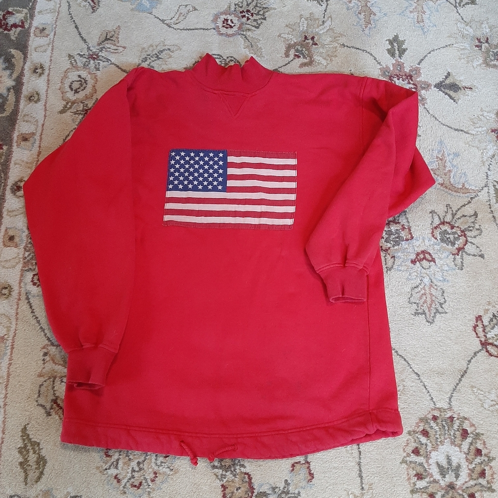 Womans American Flag sweat shirt